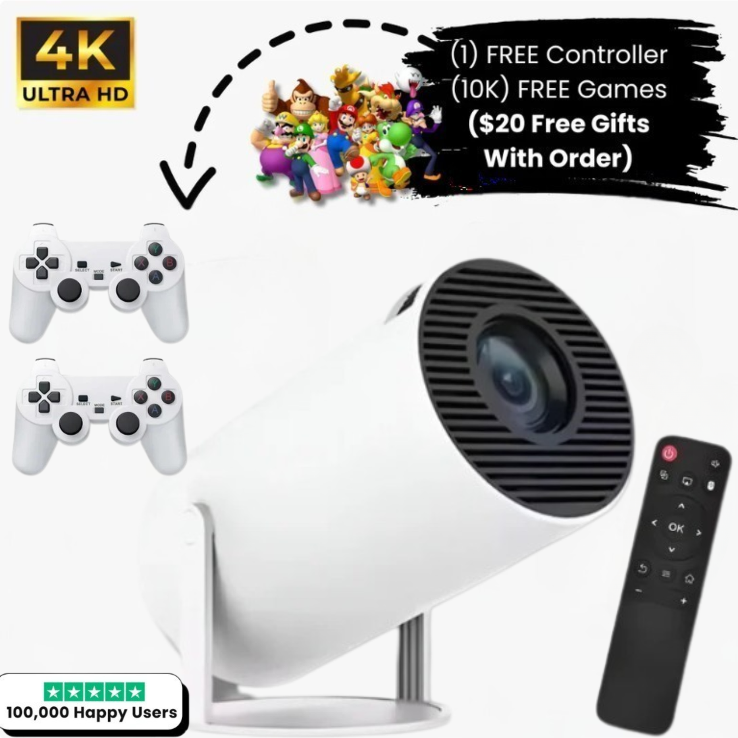 NinjaVip 4K Gaming Projector