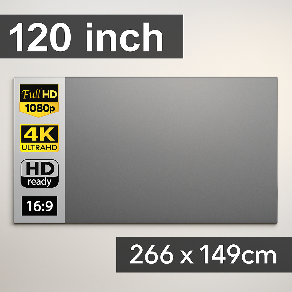Salange Projector Screen Fabric - 120 Inch Portable Projection Screen